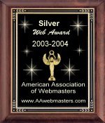 American Association of Webmasters Silver Award 2003-2004